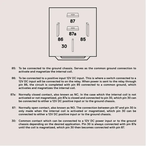 Vista 4 de OLS, relé eléctrico de 12 V, 30/40 A, 5 clavijas, SPDT Bosch