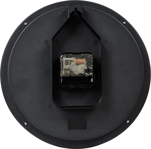 Vista 2 de Seiko Reloj de pared plateado con caja metálica con números luminosos