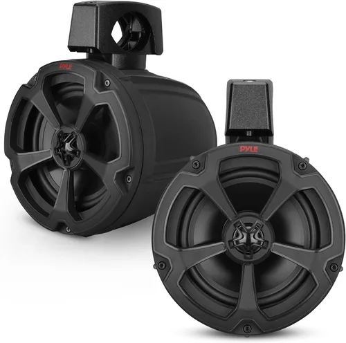Vista 8 de Pyle Dual parlante marino de 6.5 pulgadas, impermeable, con sonido estéreo de rango completo, 120 W, color negro, (2 unidades), Blanco