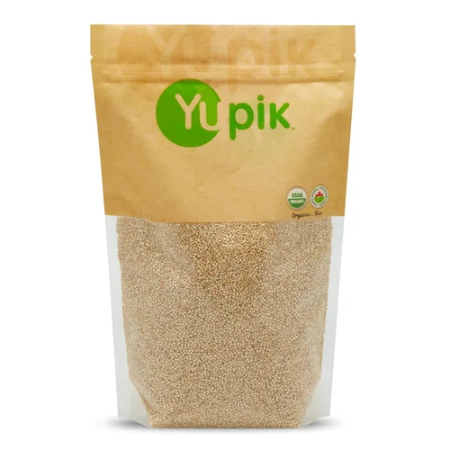 Yupik Quinua blanca orgánica, 2.2 libras (35.2 onzas), sin OMG, sin gluten, kosher, vegana, granos blancos crudos, sin sal, sin aceite, proteína a