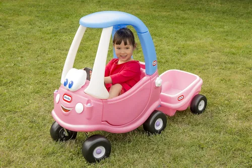 Vista 4 de little tikes Princess Cozy Coupe Trailer - Fomenta el juego creativo - Edades 3-10 años