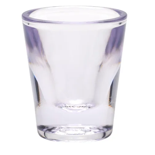 Vista 2 de G.E.T. SW-1427-1-CL - Vasos de chupito de plástico altos sin BPA, resistentes a la rotura, 1 onza, transparente (juego de 12)