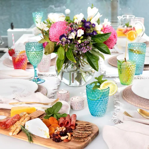 Vista 9 de BELLAFORTE Vaso corto de plástico Tritan inastillable, juego de 4, 12 onzas, vasos para beber Laguna Beach, vasos irrompibles para uso en interiores