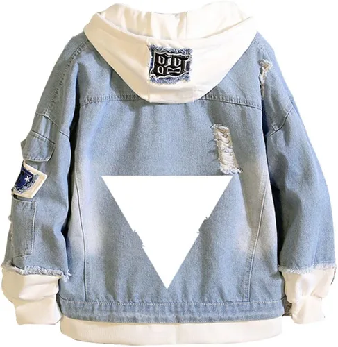 Vista 9 de KPOP Skz - Chaqueta de mezclilla con capucha para mujer y hombre