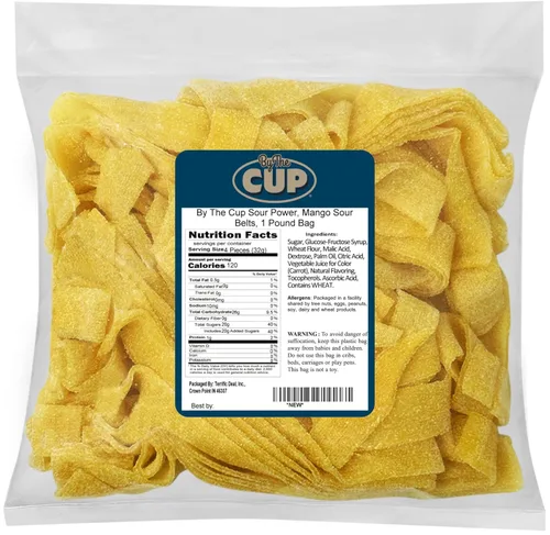 Vista 11 de By The Cup Berry Blue Sour Belts, bolsa a granel de 1 lb