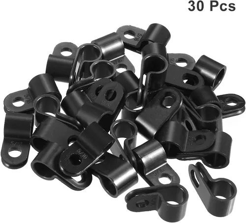 Vista 2 de uxcell 30 Uds Nylon R-Type Cable Clamp Organizador Cable Clips para Gestión de Cables 0.311 in Negro CC-1.5