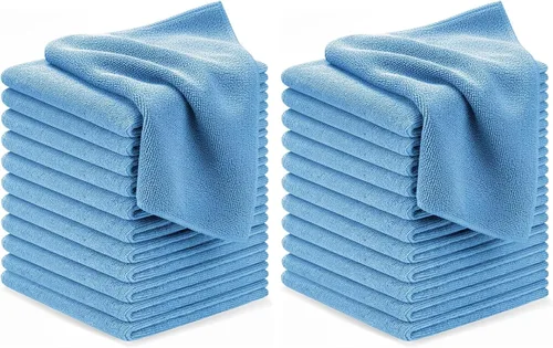 Vista 34 de Avalon Towels Paños de limpieza de microfibra (paquete de 48) – Tamaño 16 x 16 pulgadas, trapos de limpieza altamente absorbentes, sin pelusa Negro