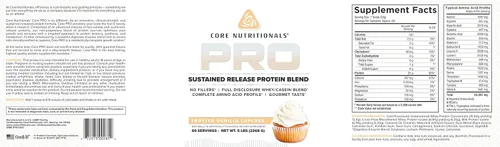 Vista 2 de Core Nutritionals Pro Mezcla de proteínas de liberación sostenida, mezcla de enzimas digestivas, 0.88 oz de proteína, 2G de carbohidratos, 69