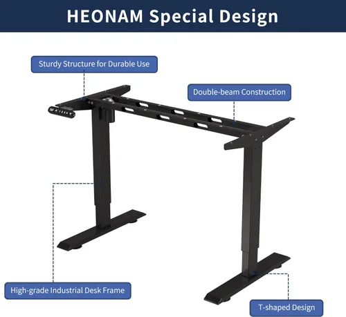 Vista 34 de Escritorio eléctrico de pie en forma de L, escritorio esquinero de altura ajustable de 59 pulgadas con ajustes preestablecidos de memoria, ideal