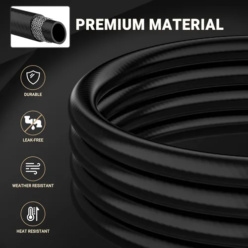 Vista 2 de only fire 5 pies de extensión de propano/manguera de electrodoméstico para gas propano, 1/4" macho NPT x 1/4" hembra con asiento de bola y ajuste