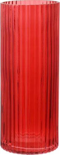 Vista 27 de Jarrón de vidrio ámbar, florero de cristal, jarrón de vidrio acanalado, moderno jarrón para flores, jarrón alto de vidrio para sala de estar, mesa