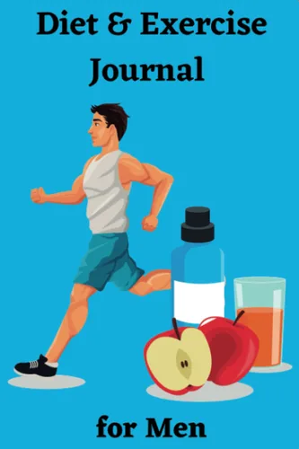 Diet & Exercise Journal for Men Fun Diet and Exercise Notebook, 6x9 Inch 120 Page, Daily Motivational Food and Fitness Planner for Men