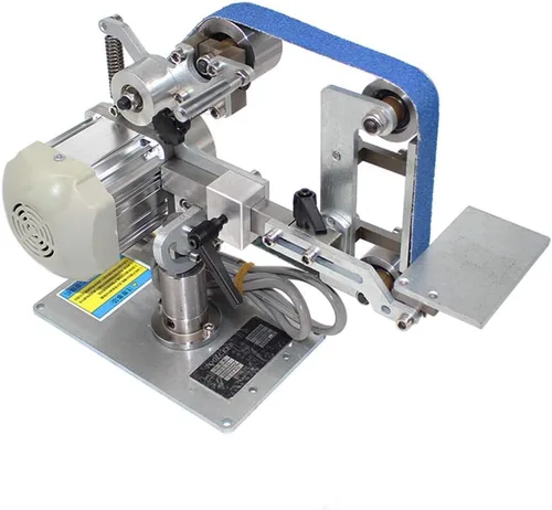 T-king Máquina de correa pequeña de 550 W con motor sin escobillas Lijadora de correa de 30.000x0.984 in Afilador Afilador Pulidor Pulido Máquina de