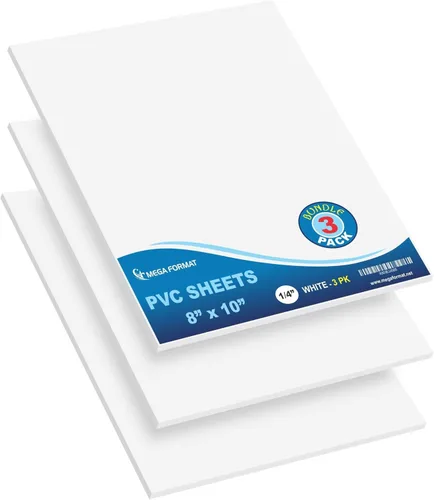 Vista 106 de Mega Format Hojas de plástico de PVC expandido, hoja blanca rígida de 8.5 x 11 pulgadas para manualidades, señalización y exhibiciones, tablero