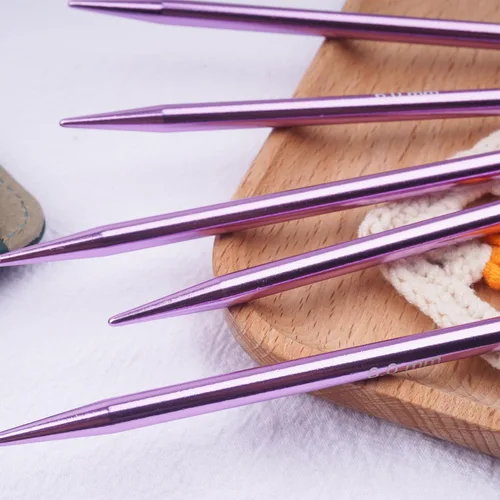 Vista 5 de Weabetfu Juego de 40 agujas de tejer de doble punto de aluminio de 7.9 pulgadas de longitud, kits de tejer para manualidades creativas hechas a mano