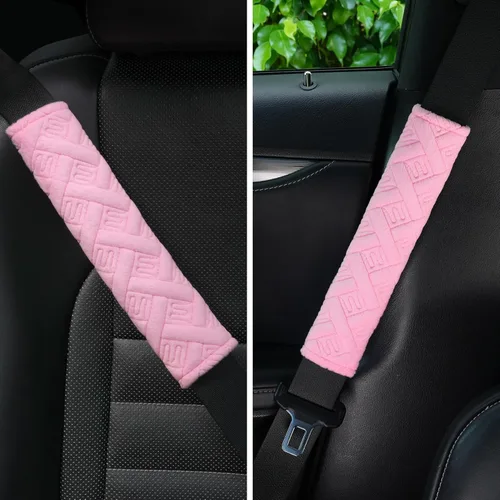 Vista 2 de JUSTTOP Paquete de 2 fundas universales de almohadillas para correa de hombro de automóvil para una conducción más cómoda, fundas de almohadillas