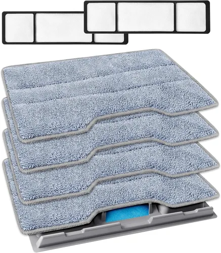 Vista 12 de KEEPOW Almohadillas para fregona reutilizables, almohadillas de repuesto compatibles con Shark Vac Mop VM252 VM200 VC205 VM250 / QM250 VM190