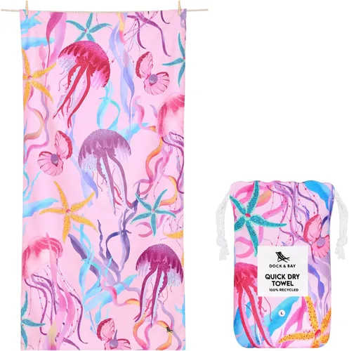 Vista 23 de Dock & Bay Toalla de playa - Secado rápido, sin arena - Compacta, ligera - 100% reciclada - Incluye bolsa - Banana Karma - Extra grande
