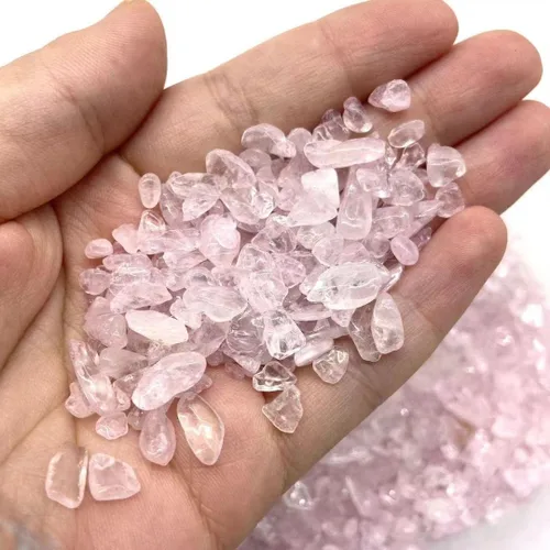 1000g Wholesale 5-7mm Tumbled Rose Quartz Polishing Stone Crystal Chips Gravel Spiritual Gifts