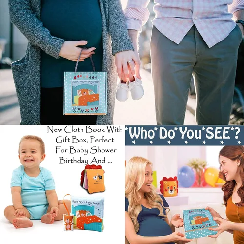 Vista 6 de bebe mondo Oso de peluche para bebé, libro de actividades silenciosas, libros suaves, juguetes de desarrollo, libros interactivos para bebés
