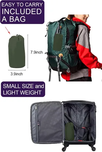 Vista 4 de Lomon - Chaqueta impermeable y ligera para la lluvia con capucha para exteriores