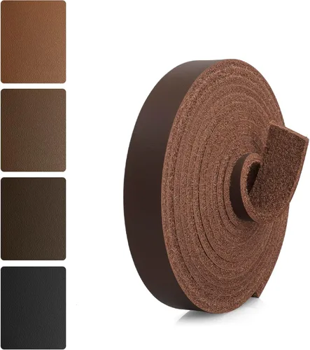 Vista 29 de JinRuiKJ Correa de cuero de grano superior – 1/2 pulgada de ancho 72 pulgadas de largo, tiras de cuero negro – muy adecuada para proyectos de arte