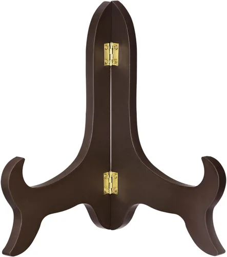 Vista 7 de uxcell Soporte de placa de caballete de 5", soporte de exhibición plegable de madera negro para marco de imagen decorativo