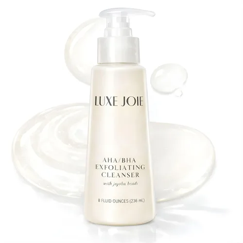 LuxeJoie Limpiadores faciales (AHA/BHA Limpiador Exfoliante 8 oz)