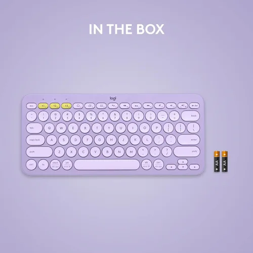 Vista 9 de Logitech K380 Pebble - Teclado inalámbrico Bluetooth multidispositivo con fácil interruptor para hasta 3 dispositivos, delgado, batería de 2 años