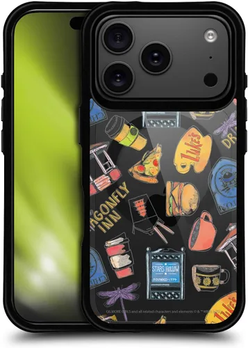 Vista 292 de Head Case Designs Gilmore - Funda negra a prueba de golpes con diseño de dibujos animados para niñas con licencia