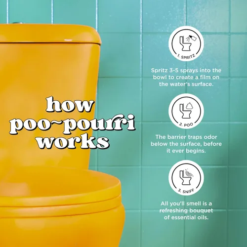 Vista 3 de Poo-Pourri Before-You-Go - Aerosol para inodoro, lluvia de bambú, 100 usos, desodorante de olor de baño con aceites esenciales para el hogar