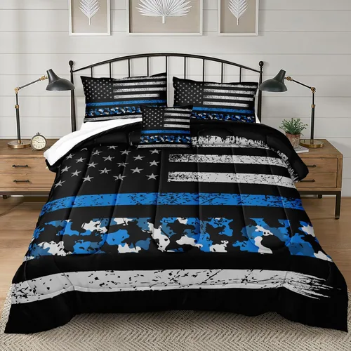 Vista 26 de Bedbay Juego de edredón de playa tamaño King, juego de ropa de cama costera de 3 piezas con diseño de concha de mar, conchas y vida marina, juego