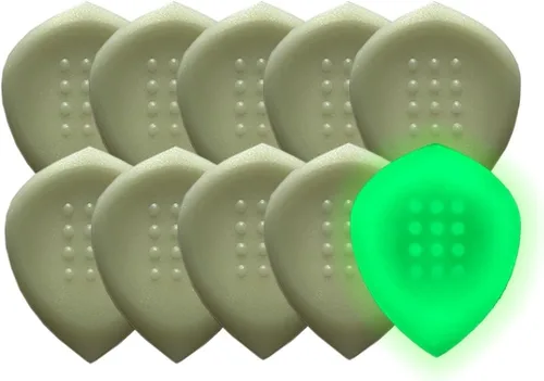 Vista 8 de Acoustik Attak STEALTH Púa de Guitarra Estructurada - Púas de Guitarra Biseladas Pequeñas, Tono Único (Paquete de 10, Negro)