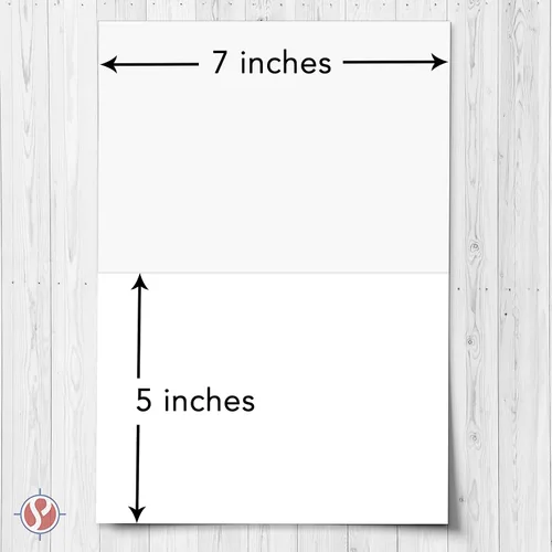 Vista 2 de Tarjetas de felicitación, papel blanco pesado de 5 x 7 pulgadas, diseño de media pliegue, perfectas para invitaciones de cumpleaños, bodas