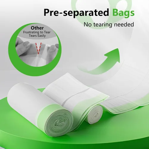 Vista 3 de 45 unidades de bolsas para caja de arena para gatos, automáticas para robot de caja de arena 4 y 3, autolimpiantes, con cajón de residuos y cordón