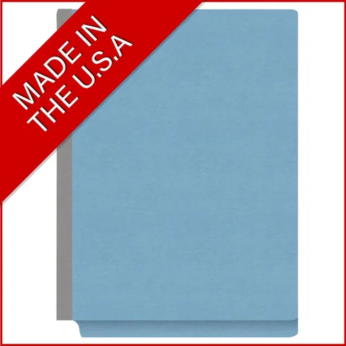 Vista 5 de Carpetas de color resistentes con pestaña final, tamaño carta de 18 puntos, 2 expansiones, 2 divisores, azul (caja de 10)