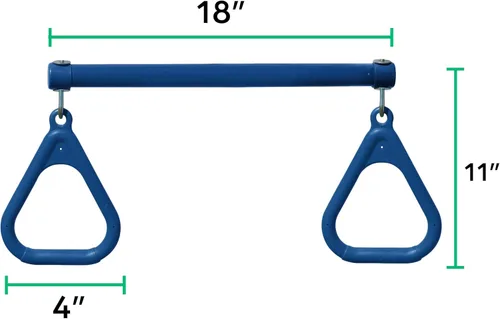 Vista 7 de Jungle Gym Kingdom Juegos de Columpios para Patio Trasero, Barras de Mono y Accesorios de Columpios - El Conjunto Incluye Barra de Columpio Trapecio