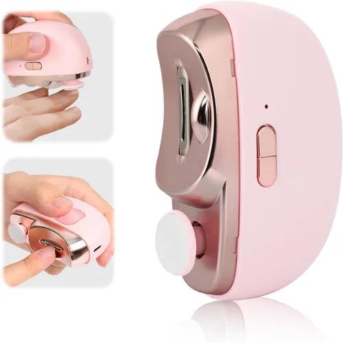 Cortaúñas eléctrico, lima de uñas eléctrica, recortadora de uñas automática 3 en 1 con pulido, molinillo de uñas automático para mujeres, recortador