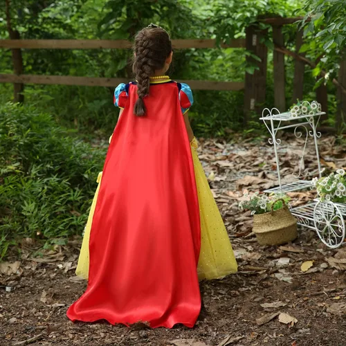 Vista 5 de Princess Deluxe Snow Costume Generic Dress Up with Accessories for Girls Party