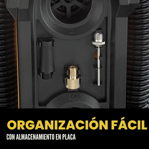 Vista 4 de DEWALT Inflador de neumáticos, compresor de aire portátil de 20V MAX, bomba de aire para automóvil con apagado automático, luz LED, solo herramienta