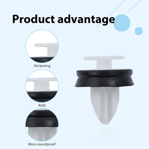 Vista 4 de 20 clips de fijación de hebilla para panel de puerta de automóvil, falda lateral de panel recortado, cierre de aislamiento acústico grueso