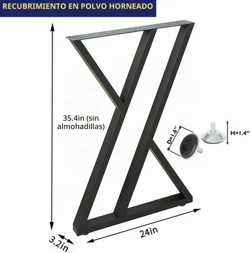 Vista 2 de Patas de mesa de 36 pulgadas, patas de mesa de altura