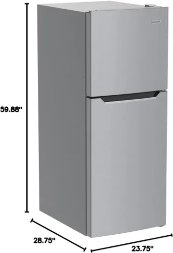 Vista 5 de Frigidaire ENERGY STAR - Refrigerador compacto con congelador superior ADA de 11.6 pies cúbicos en acero cepillado con panel de control electrónico