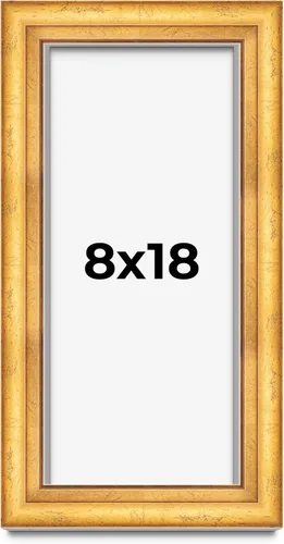 Vista 224 de Caja de sombra de 5 x 5 pulgadas, marco de exhibición biselado de hoja dorada Madera maciza 1.75 pulgadas de profundidad 1.75 pulgadas