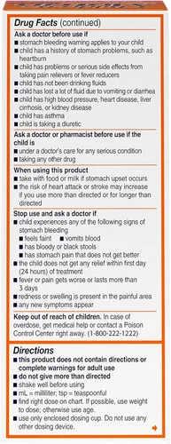 Vista 6 de Analgésico Motrin, líquido para niños para combatir la fiebre, rosa, 1, 1