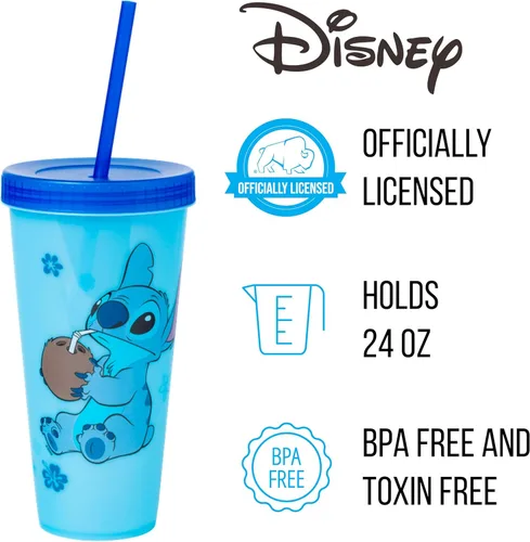 Vista 85 de Silver Buffalo Disney Nightmare Before Christmas Character Grid - Paquete de 4 vasos de plástico que cambian de color, 24 onzas