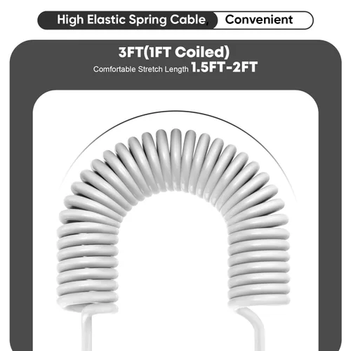 Vista 5 de Cargador de coche de 38 W para Apple Watch, cargador rápido USB C para automóvil PD&QC3.0 adaptador de carga de doble puerto, cable USB-C a