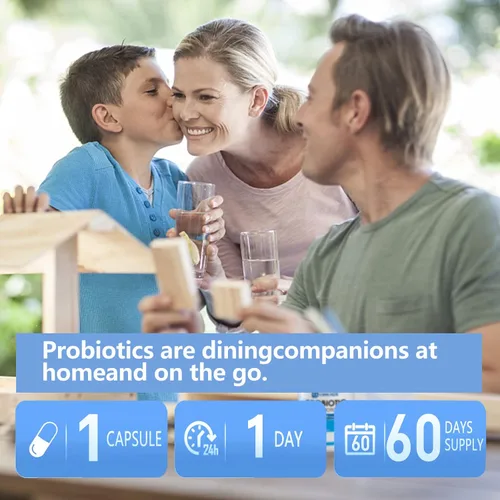 Vista 6 de OMOGS Probióticos 120 mil millones de UFC, 18 cepas, 3 prebióticos y enzimas digestivas, ayuda a la digestión, la salud intestinal, el sistema