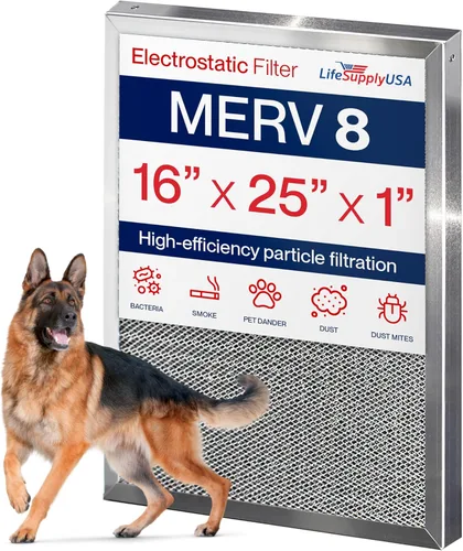 Vista 19 de Filtro de aire electrostático de 12x12x1, MERV 8, lavable, reutilizable, filtro de horno para CA/HVAC, ahorro de energía, fácil de limpiar, duradero
