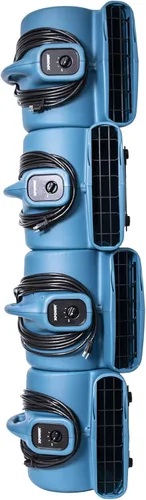 Vista 8 de XPOWER P-600A Pro 1/3HP 2600 CFM - Movimiento de aire centrífugo, secadora de alfombras, ventilador de piso, soplador, para restauración de daños